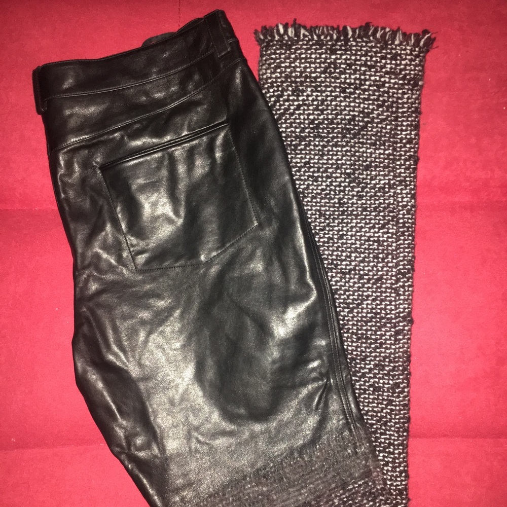 NWOT Chanel Leather and tweed pants